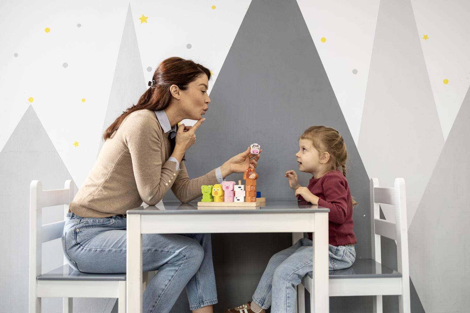 Speech therapy session